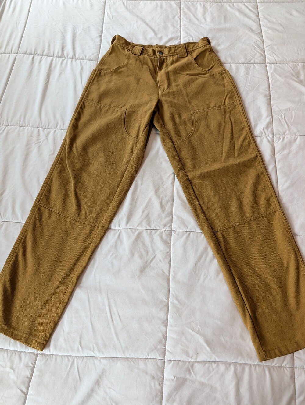 Vintage L.L. Bean Men's Workwear Pants in Mustard Brown